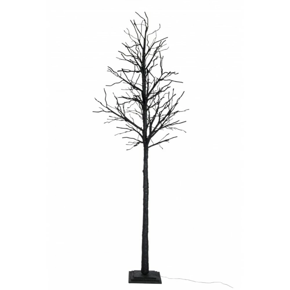 Arbre Nu + 150 Leds Blanc Chaud + Adaptateur Fil De 3m Paillettes Noir Extra Large 300cm 2 Arbre Nu + 150 Leds Blanc Chaud + Adaptateur Fil De 3m Paillettes Noir Extra Large 300cm – Image 2
