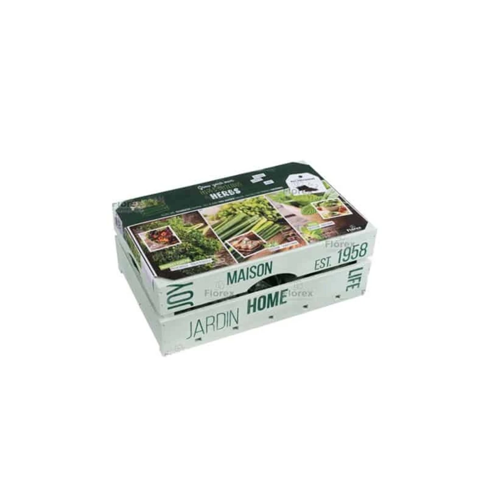 Kit Herbes Aromatiques En Caisse Bois 1 Kit Herbes Aromatiques En Caisse Bois