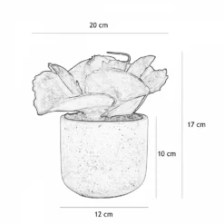Succulente Artificielle Pot Effet Ciment 17cm -Jardalis Soldes Magasin b183143c35c86f78
