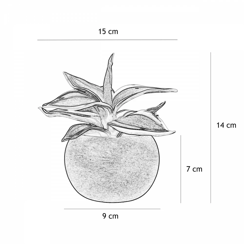 Plante Verte Artificielle Pot Effet Bois 14cm 5 Plante Verte Artificielle Pot Effet Bois 14cm – Image 5